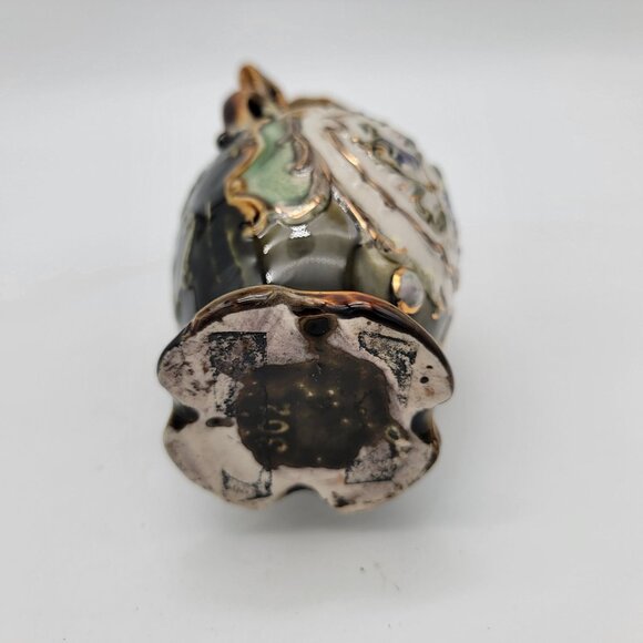 Antique Majolica Pottery Vase with Handles - Picture 3 of 6